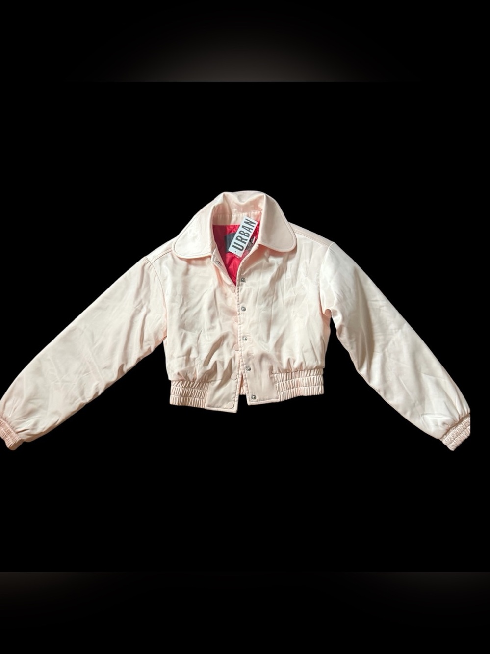 Urban Outfitters Baby Pink Cropped Bomber Jacket NWT